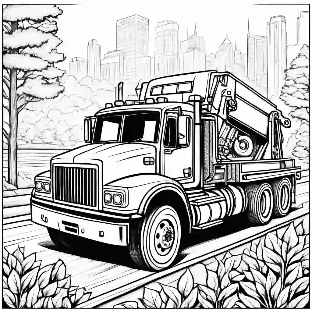 Tow Trucks coloring pages